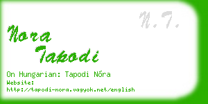 nora tapodi business card